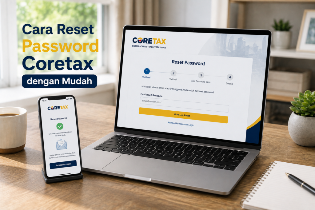 cara reset password Coretax taxtix